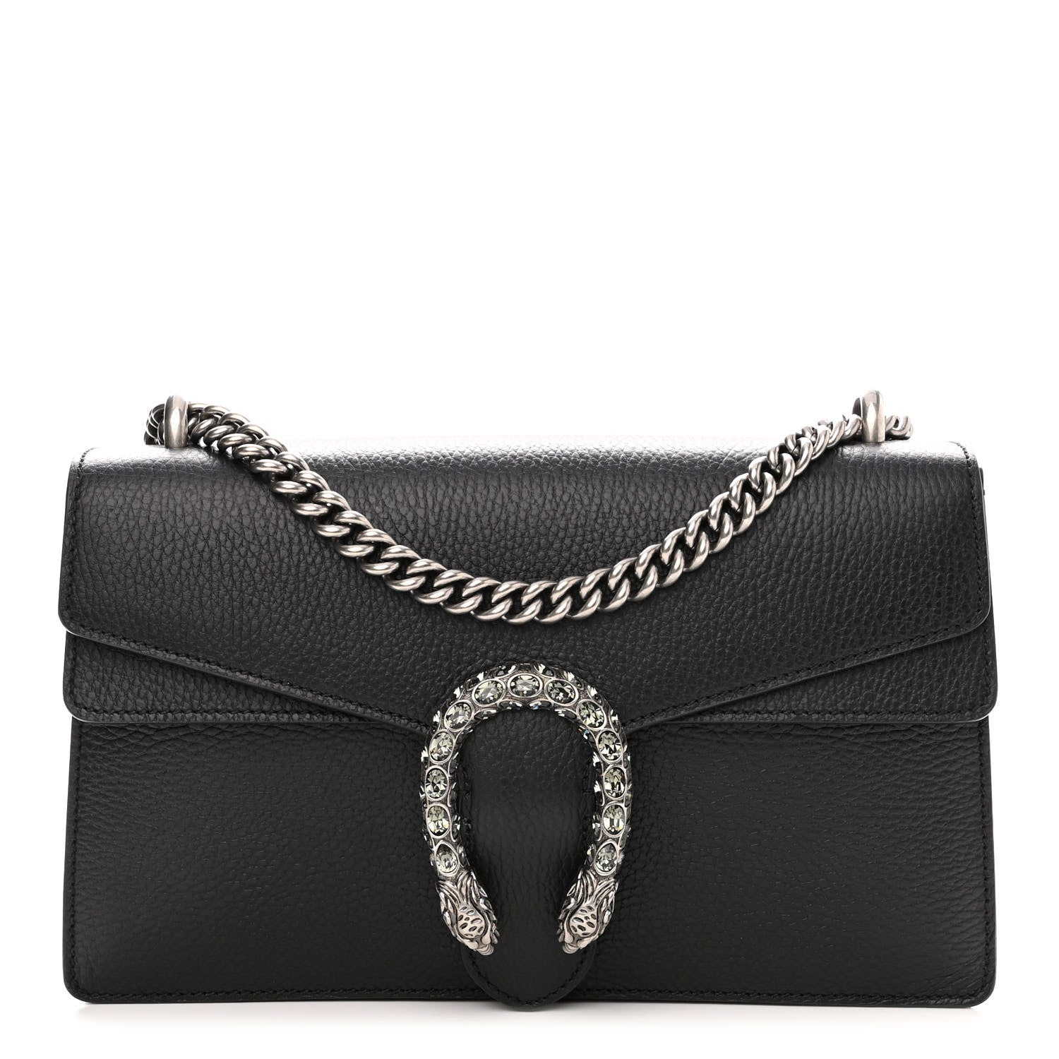 Gucci Pebbled Calfskin Small Dionysus Shoulder Bag Black 1 of 9