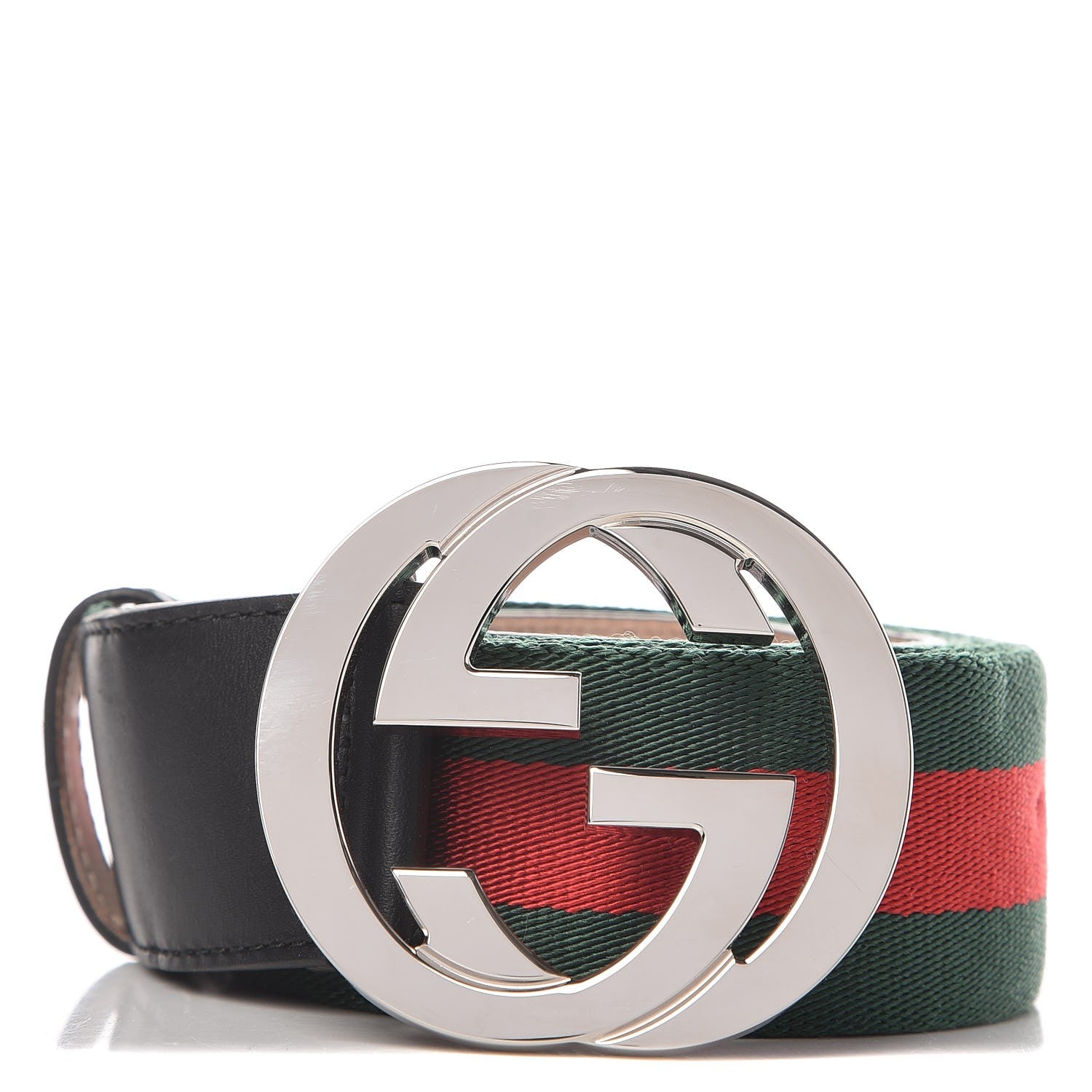 Gucci Canvas Web Interlocking G Belt 110 44 Black 1 of 6