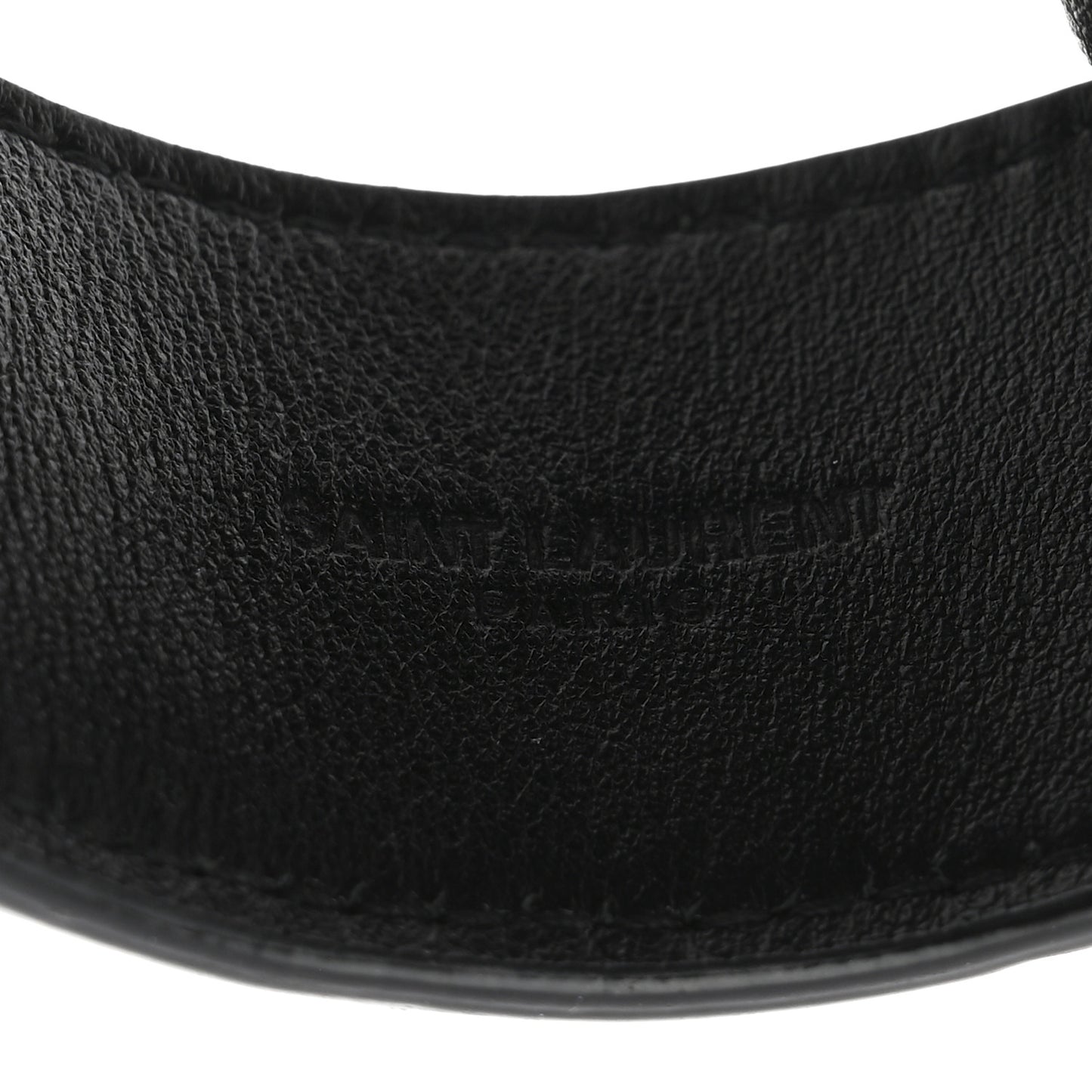 Calfskin Crocodile Embossed Bracelet S Black