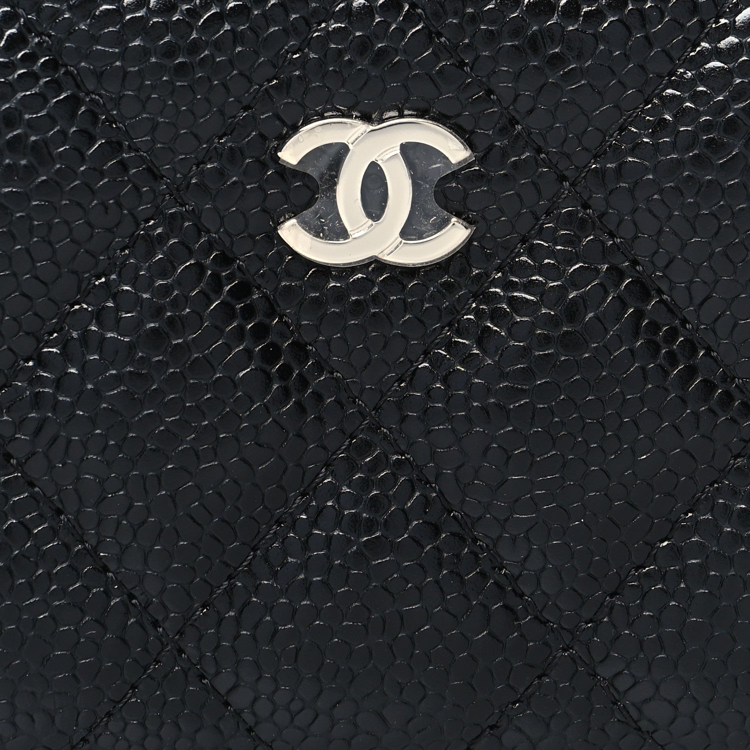 Chanel Caviar Quilted Zip Coin Purse Black 8 of 11