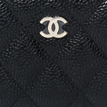 Chanel Caviar Quilted Zip Coin Purse Black 8 of 11