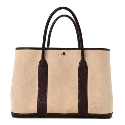 Hermes Toile Buffle Skipper Garden Party 36 MM Tote  Marron Fonce 1 of 13
