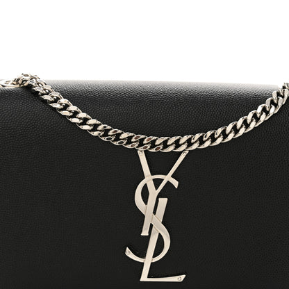Saint Laurent Grain De Poudre Small Monogram Kate Satchel Black 8 of 10