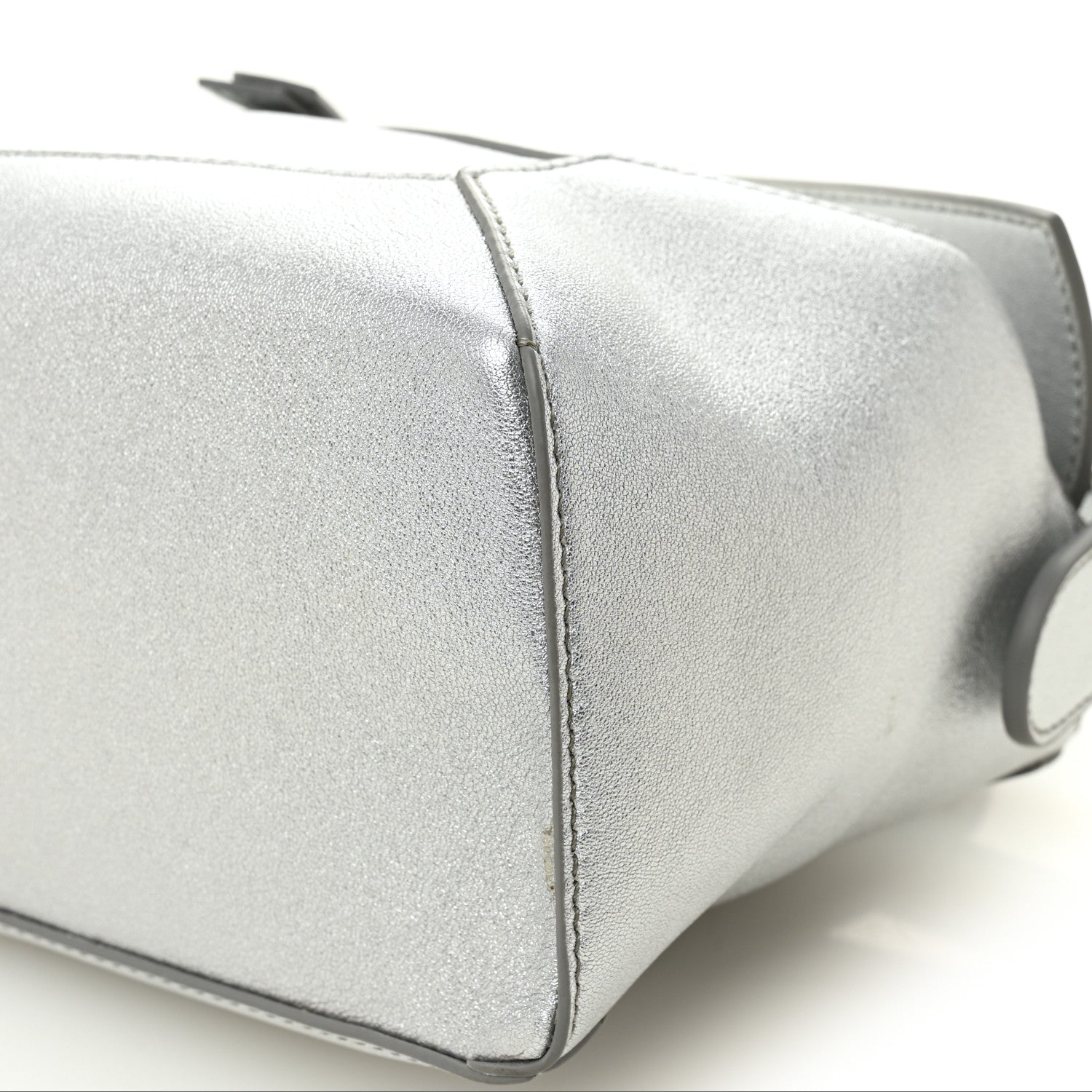 Loewe Laminated Lambskin Small Puzzle Edge Bag Silver 10 of 10