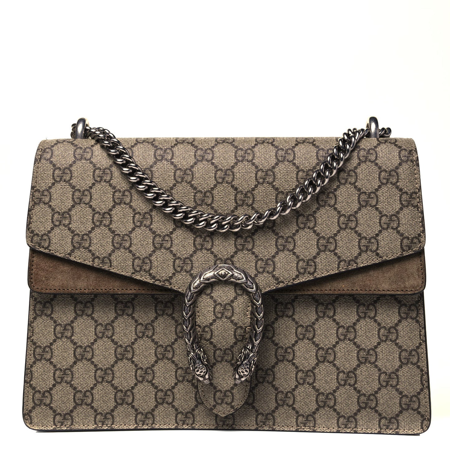 GG Supreme Monogram Medium Dionysus Shoulder Bag Taupe