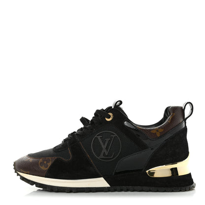 Louis Vuitton Suede Monogram Run Away Sneakers 37 Black 1 of 8