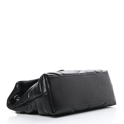 Saint Laurent Lambskin Quilted Small Loulou Puffer Monogram Chain Satchel Black 4 of 15
