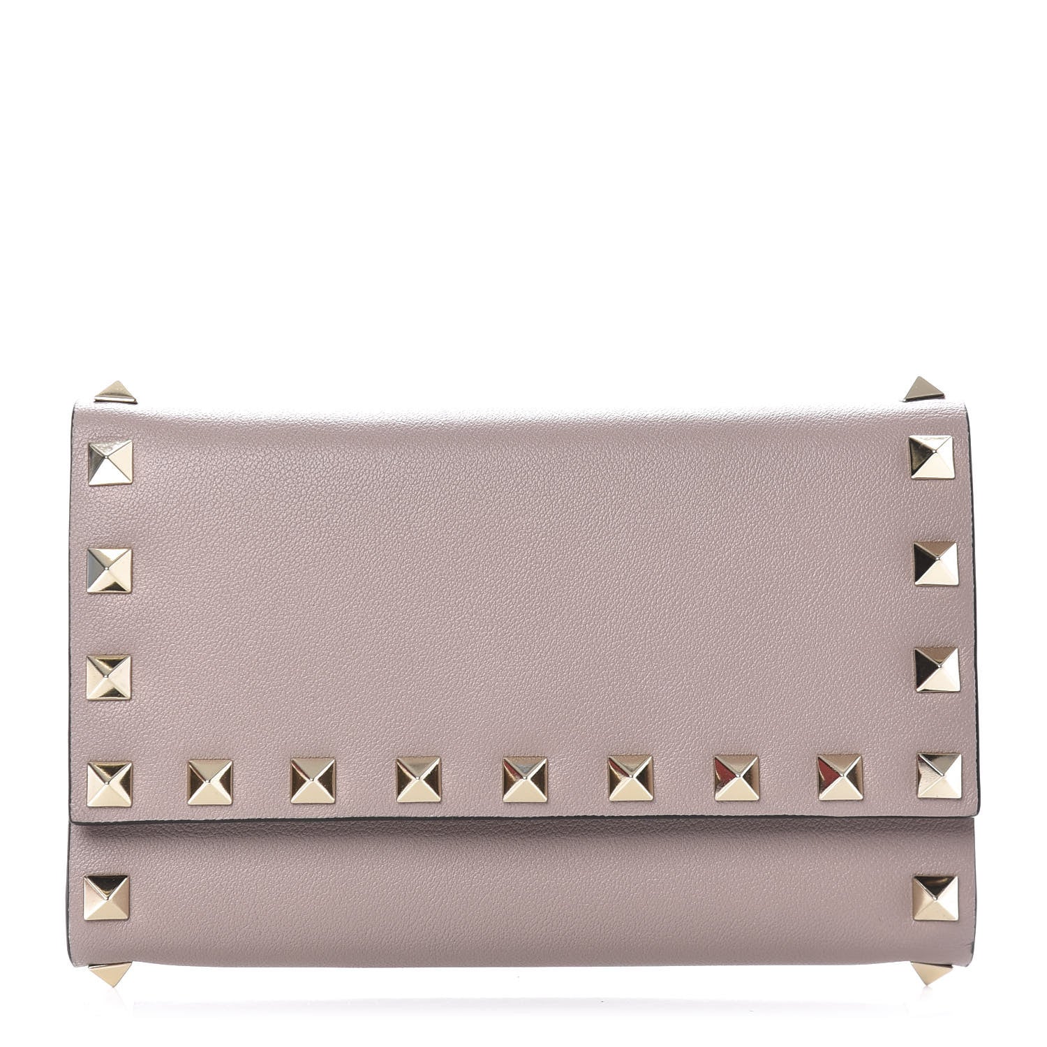 Valentino Garavani Vitello Rockstud Medium Wallet Poudre 1 of 7