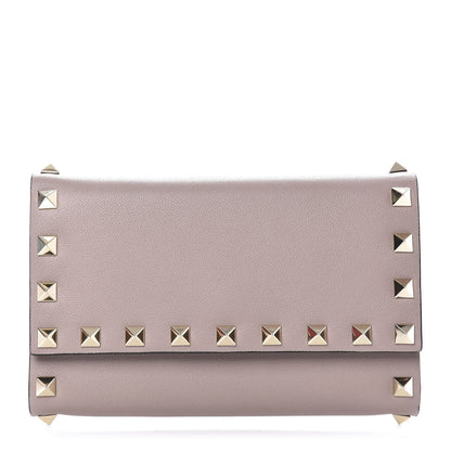 Valentino Garavani Vitello Rockstud Medium Wallet Poudre 1 of 7