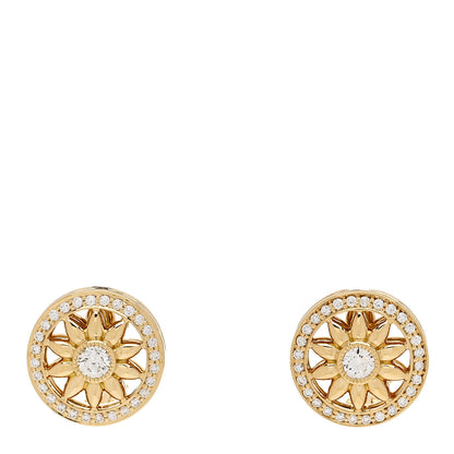 Harry Winston 18K Yellow Gold Diamond Winston Gates Earrings 1 of 5