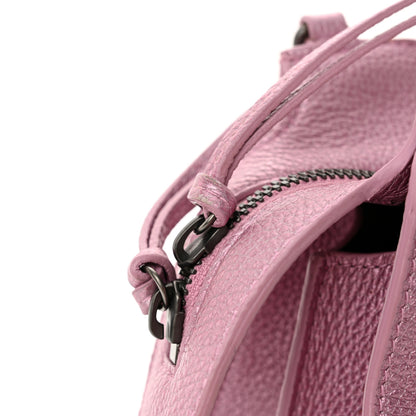 Balenciaga Metallic Grained Calfskin Neo Classic Silver Hardware Mini City Pink 15 of 15