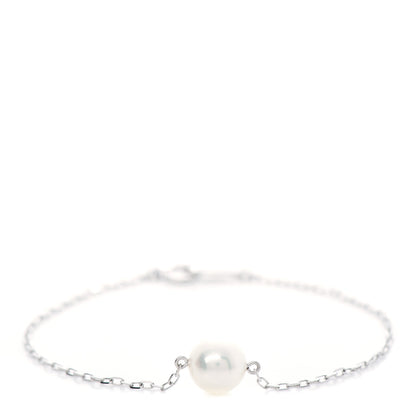 Mikimoto 18K White Gold Akoya Pearl 8-8.5mm Single Station Bracelet 1 of 5