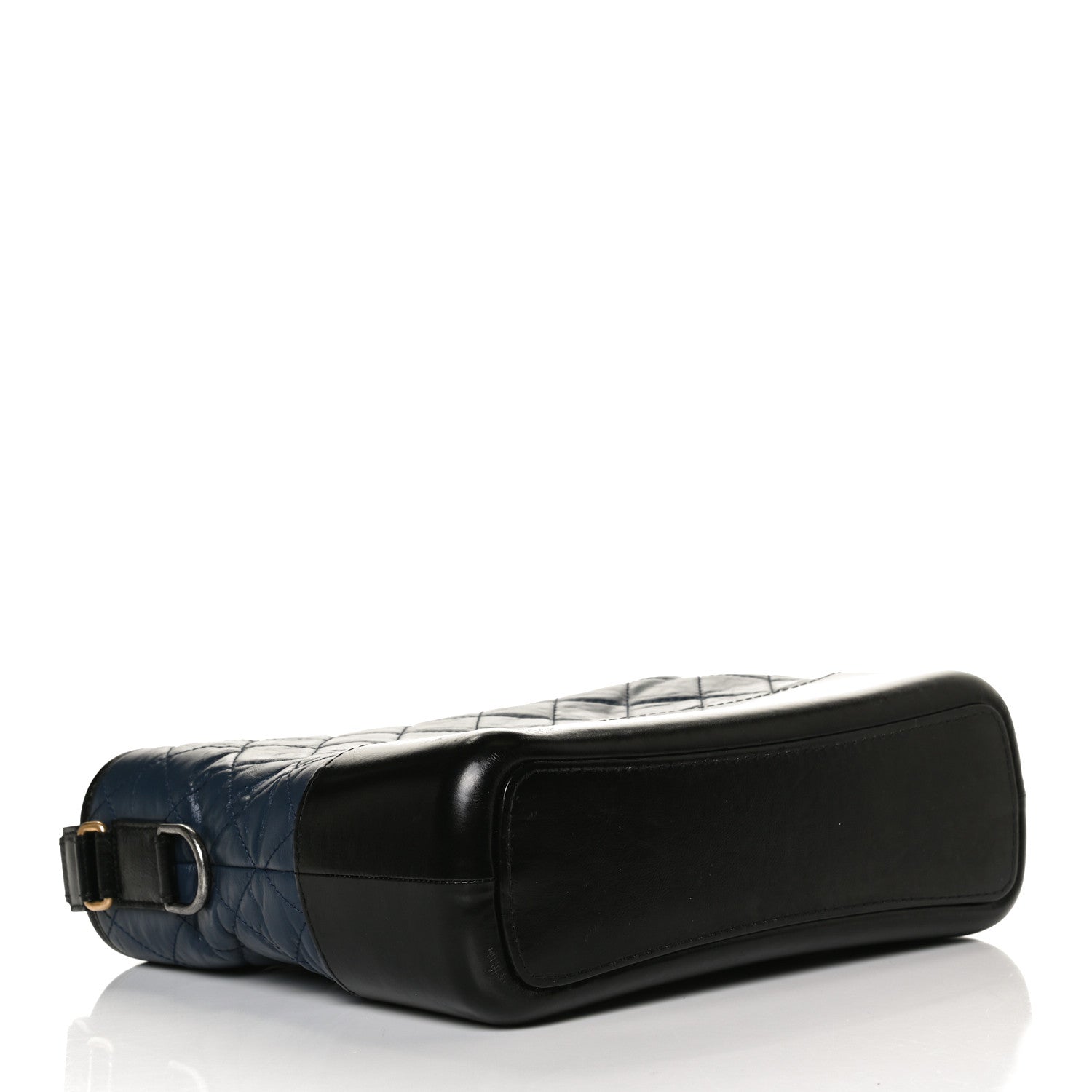 Chanel Aged Calfskin Quilted Medium Gabrielle Hobo Navy Black 4 of 16