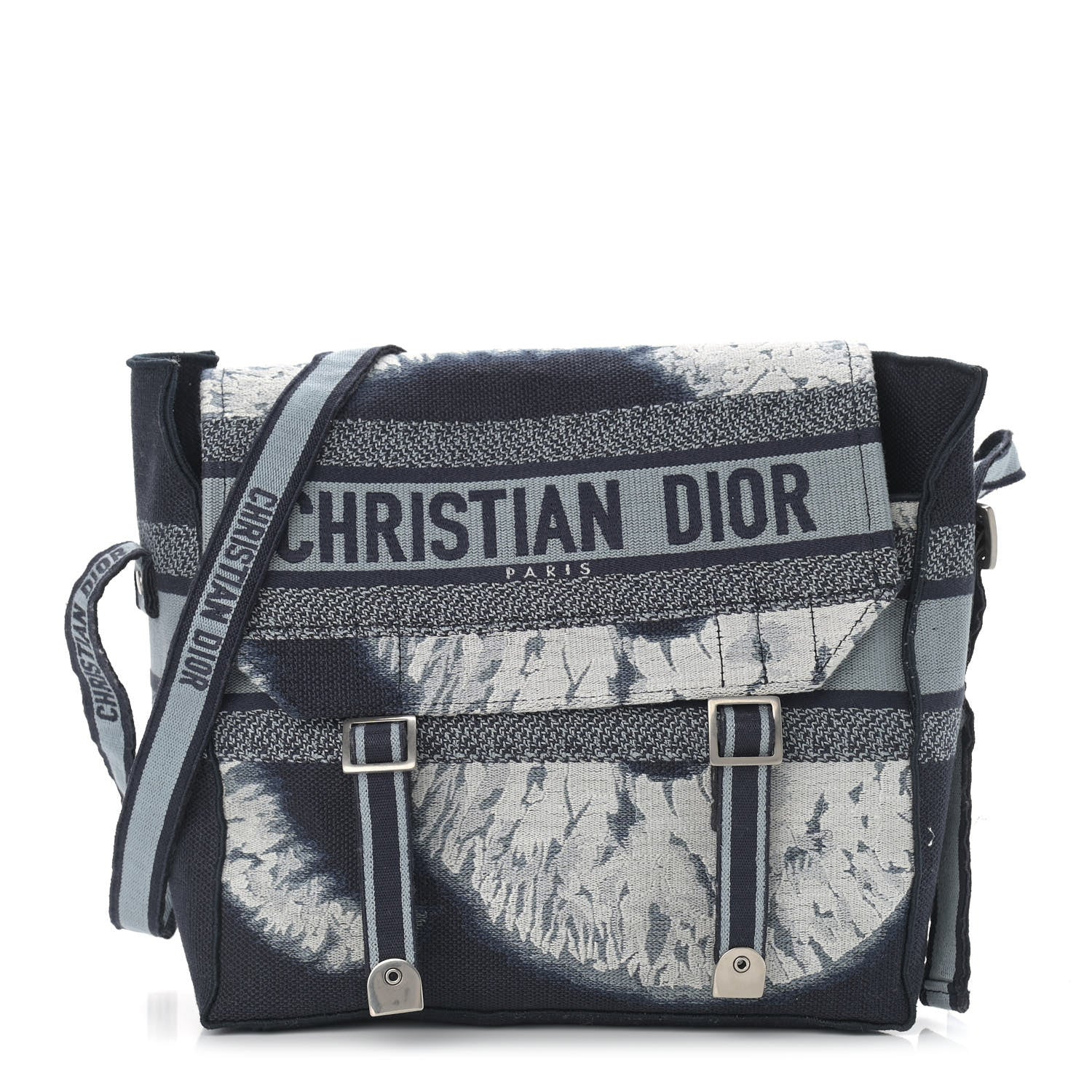 Christian Dior Canvas Embroidered Tie Dye Diorcamp Messenger Blue Multicolor 1 of 9