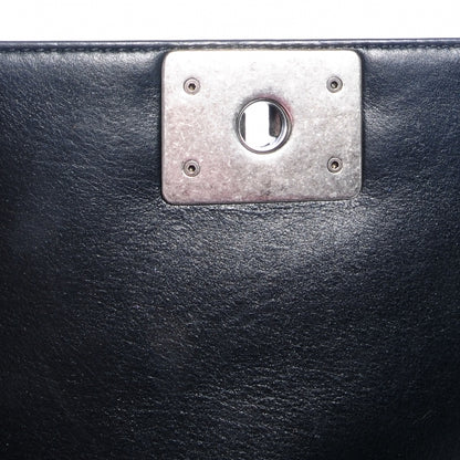 Chanel Metallic Calfskin Quilted Medium Boy Flap Black 12 of 19