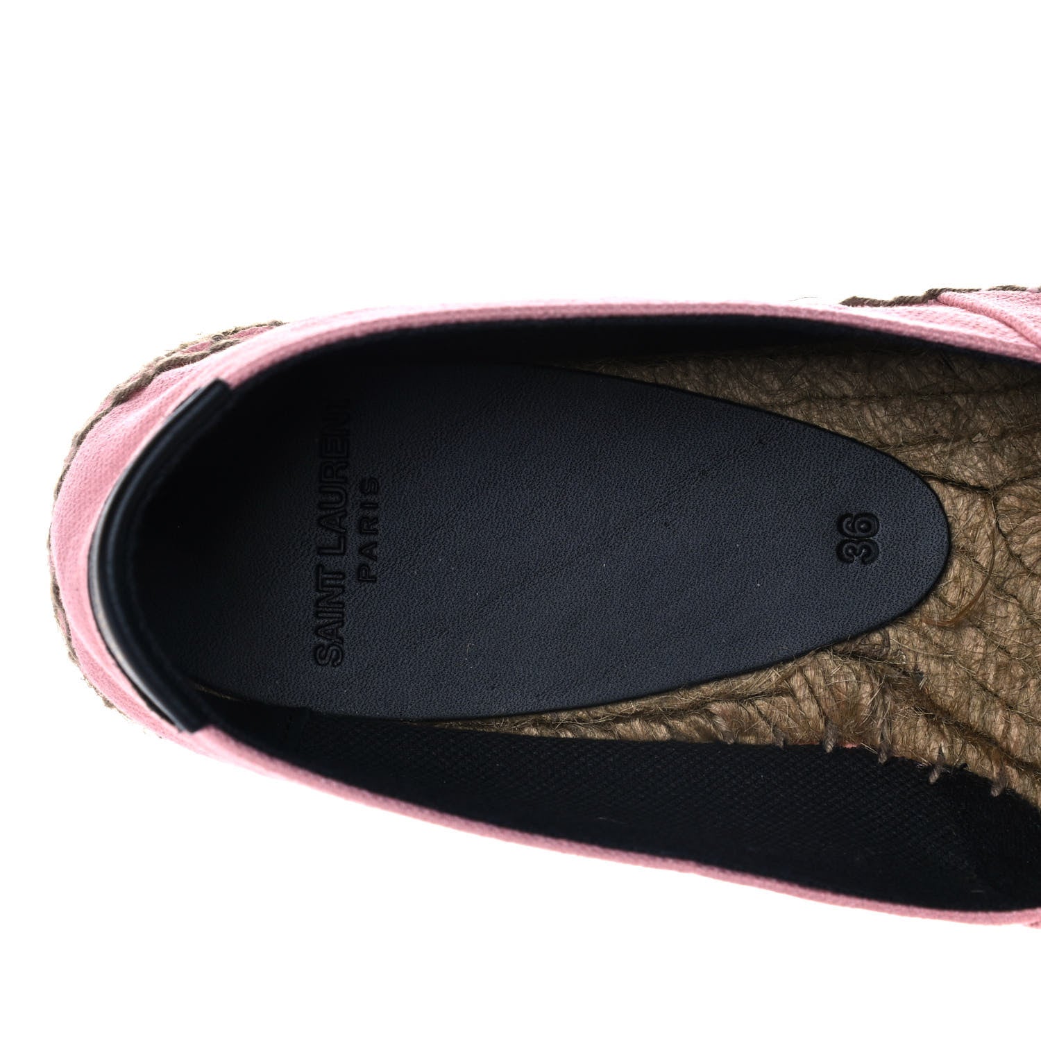 Saint Laurent Canvas Elba Light Logo Embroidered Espadrilles 36 Pink 8 of 11