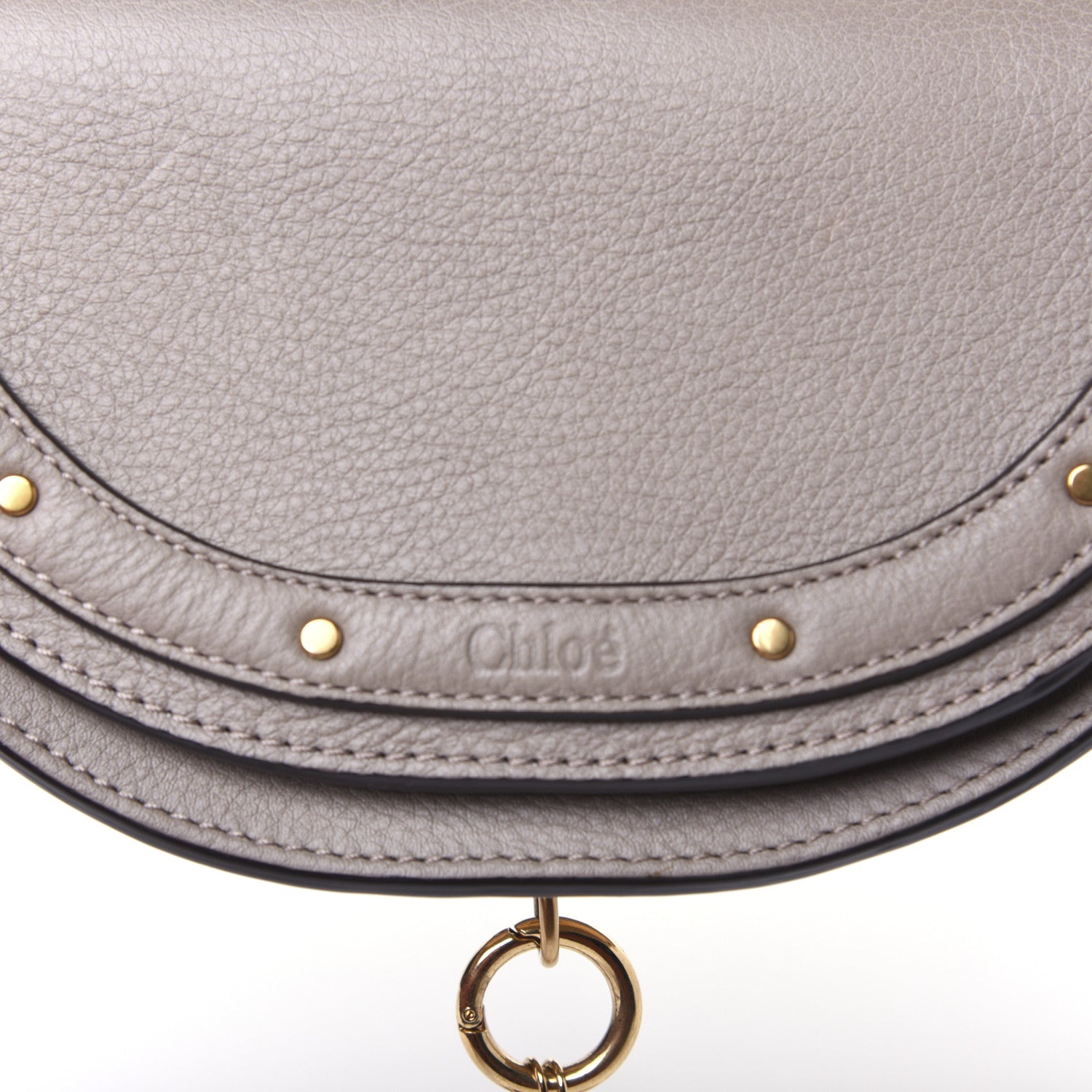Chloe Calfskin Small Nile Bracelet Minaudiere Bag Motty Grey 10 of 14