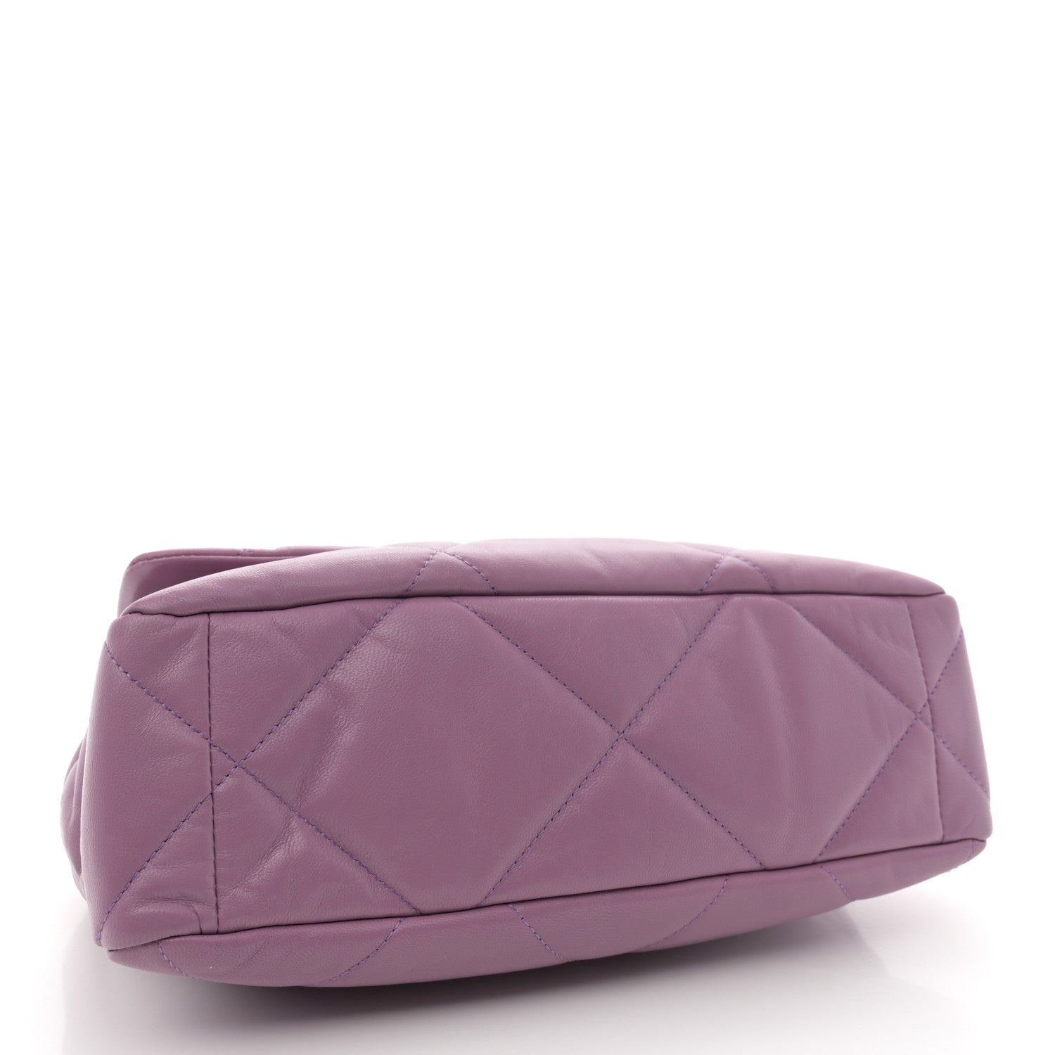 Chanel Goatskin Quilted Large Chanel 19 Flap Purple 4 of 10