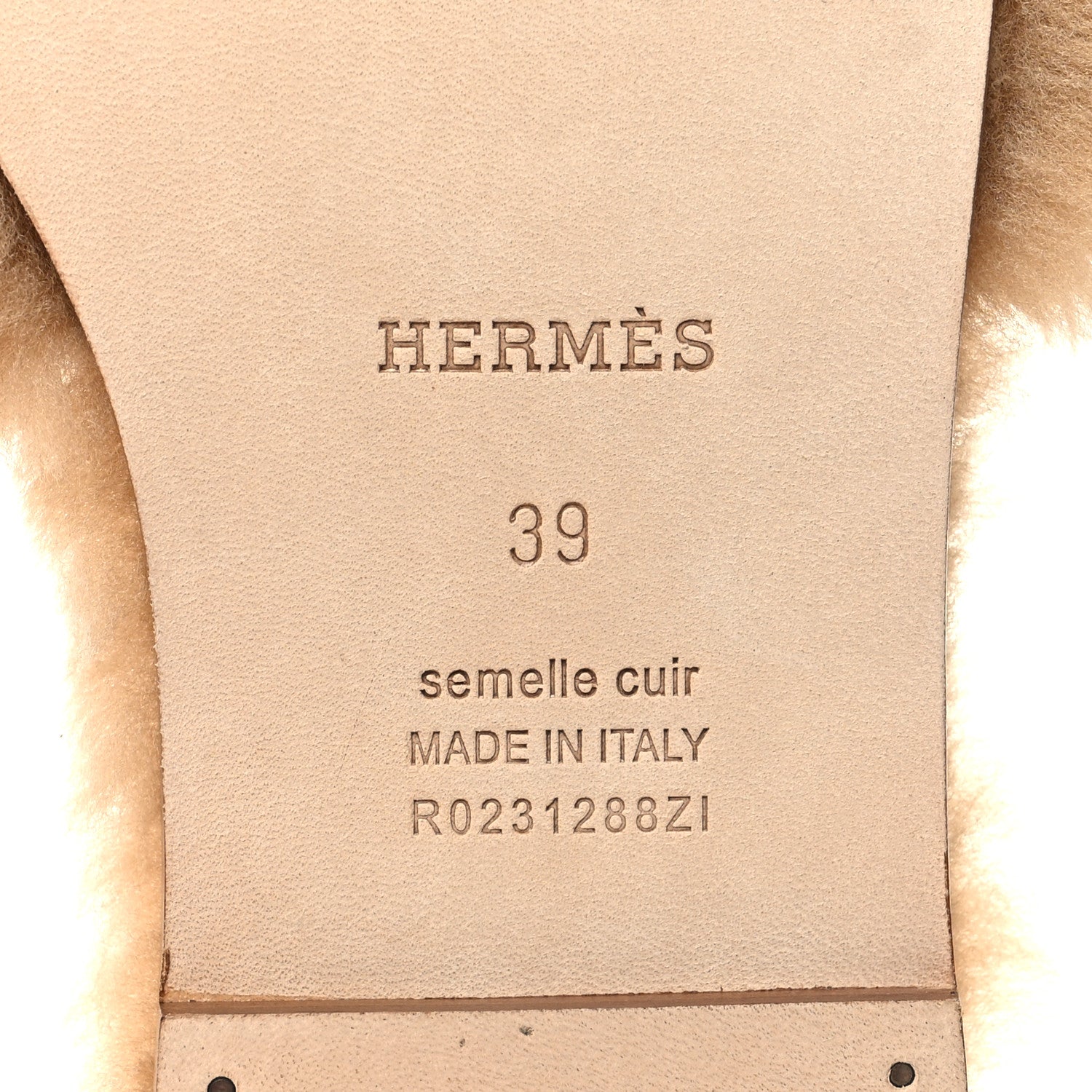 Hermes Woolskin Oran Sandals 39 Beige Argile 6 of 8