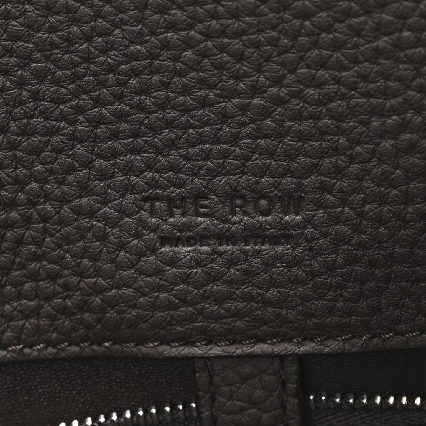 Matte Grained Calfskin Margaux Shoulder 12 Deep Brown