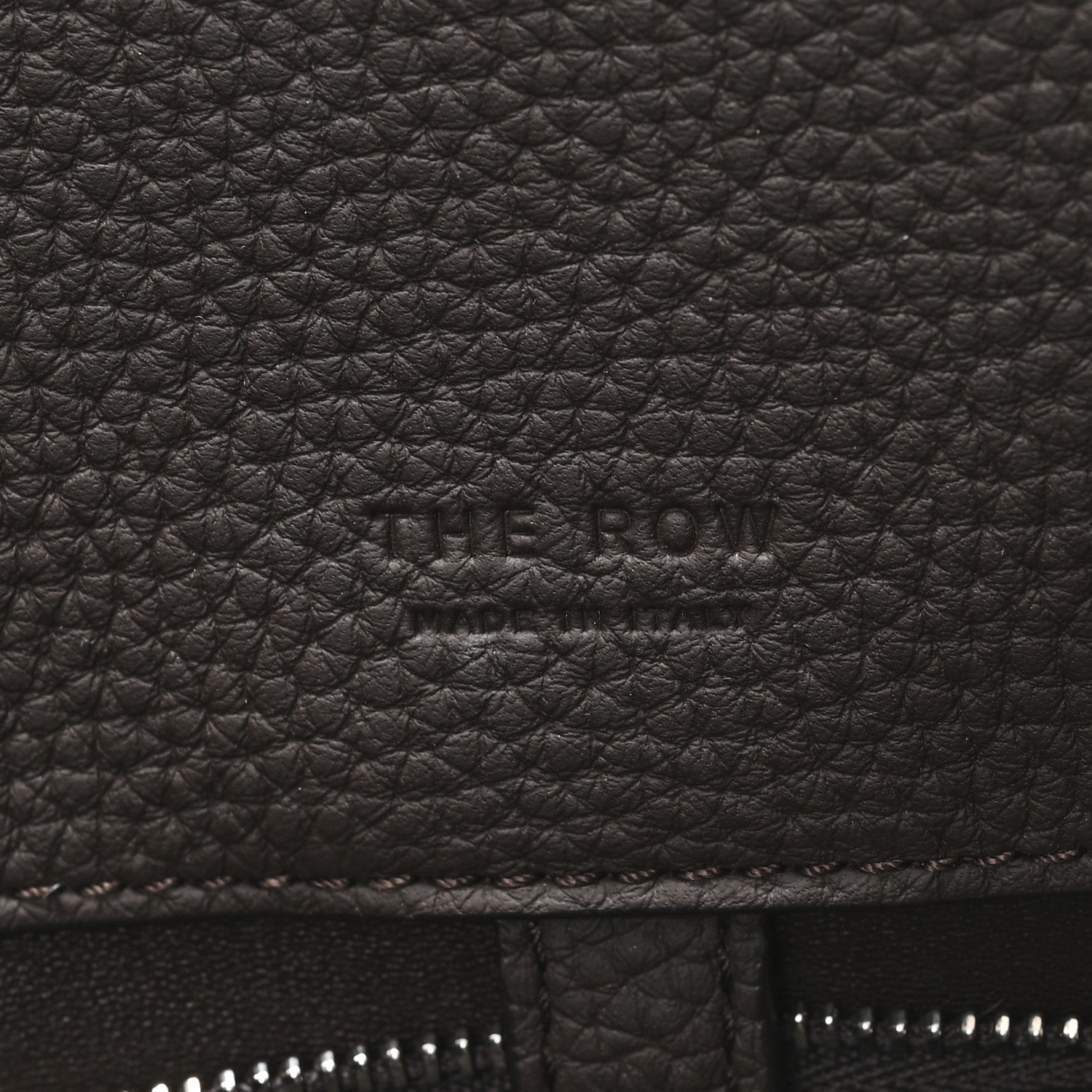The Row Matte Grained Calfskin Margaux Shoulder 12 Deep Brown 6 of 10