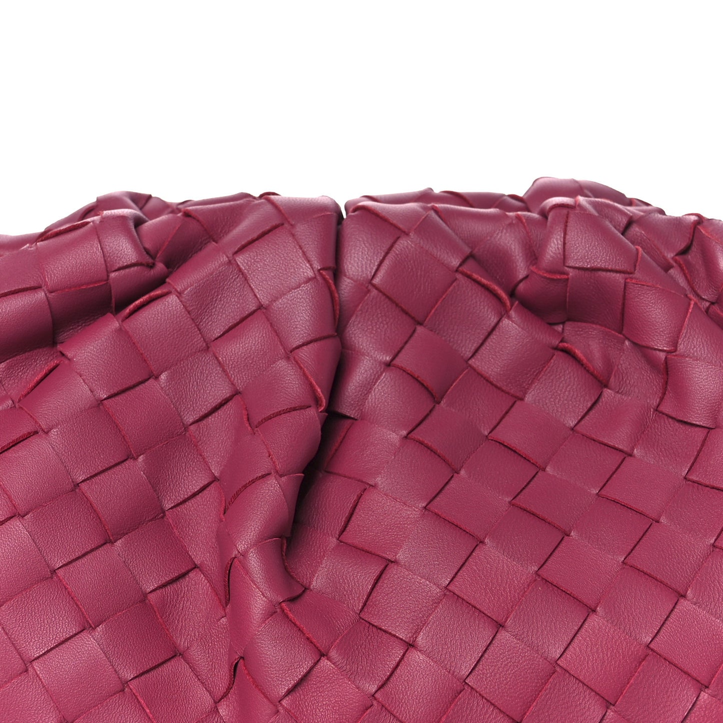 Nappa Maxi Intrecciato The Pouch Oversized Clutch Amaranto