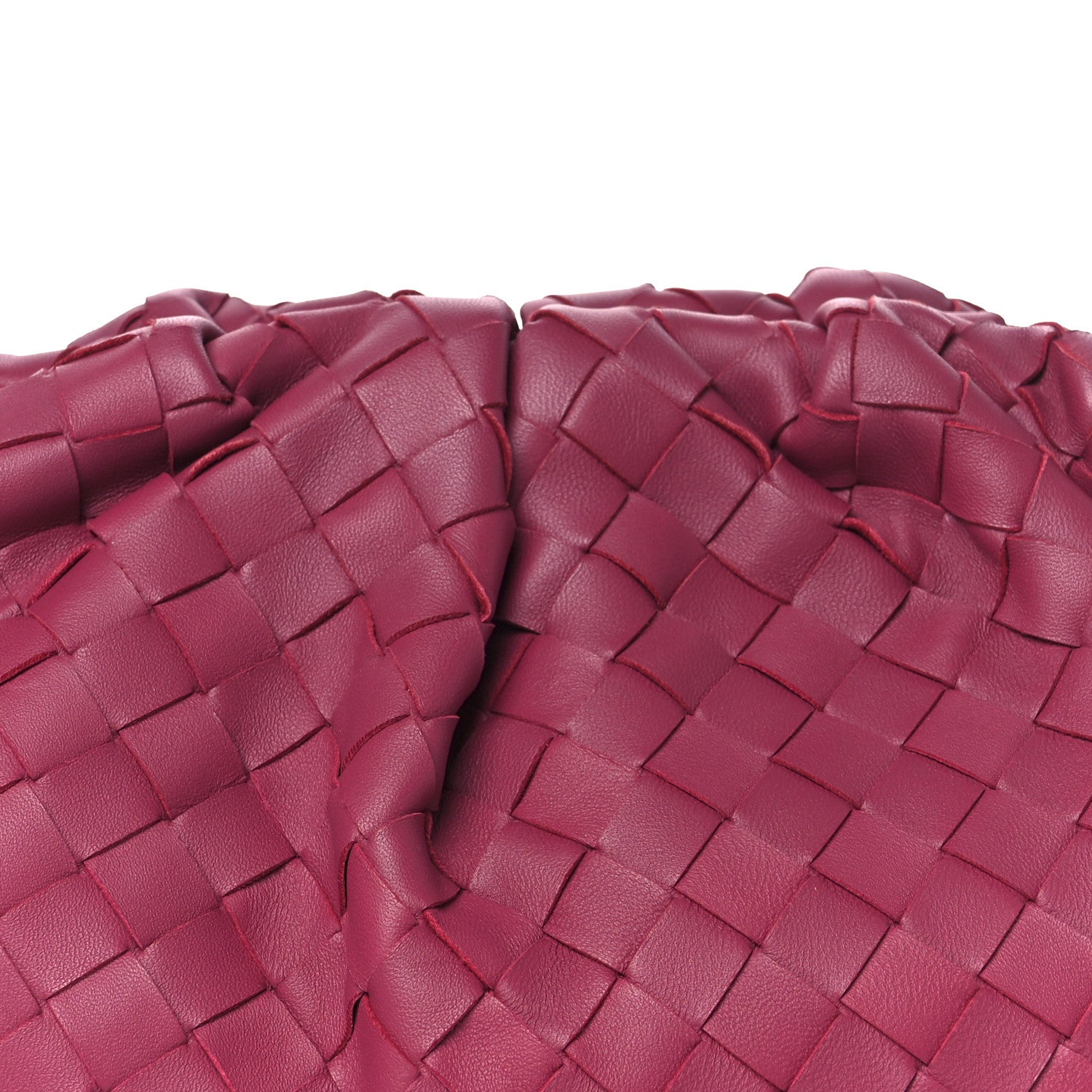 Bottega Veneta Nappa Maxi Intrecciato The Pouch Oversized Clutch Amaranto 9 of 11