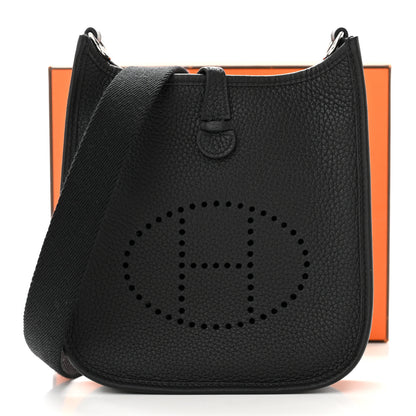 Hermes Taurillon Clemence Evelyne TPM Black 11 of 11