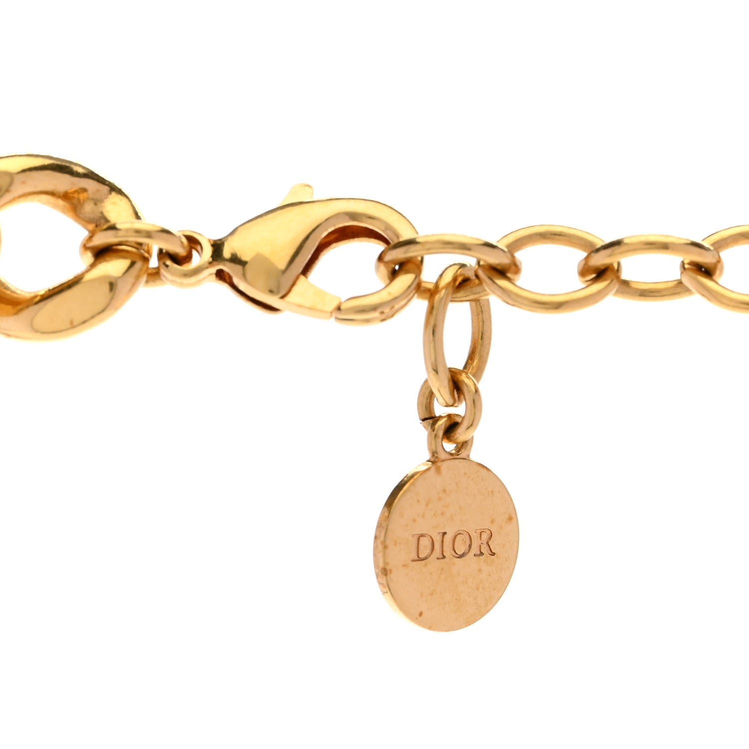 Christian Dior Metal CD Choker Necklace Gold 5 of 6