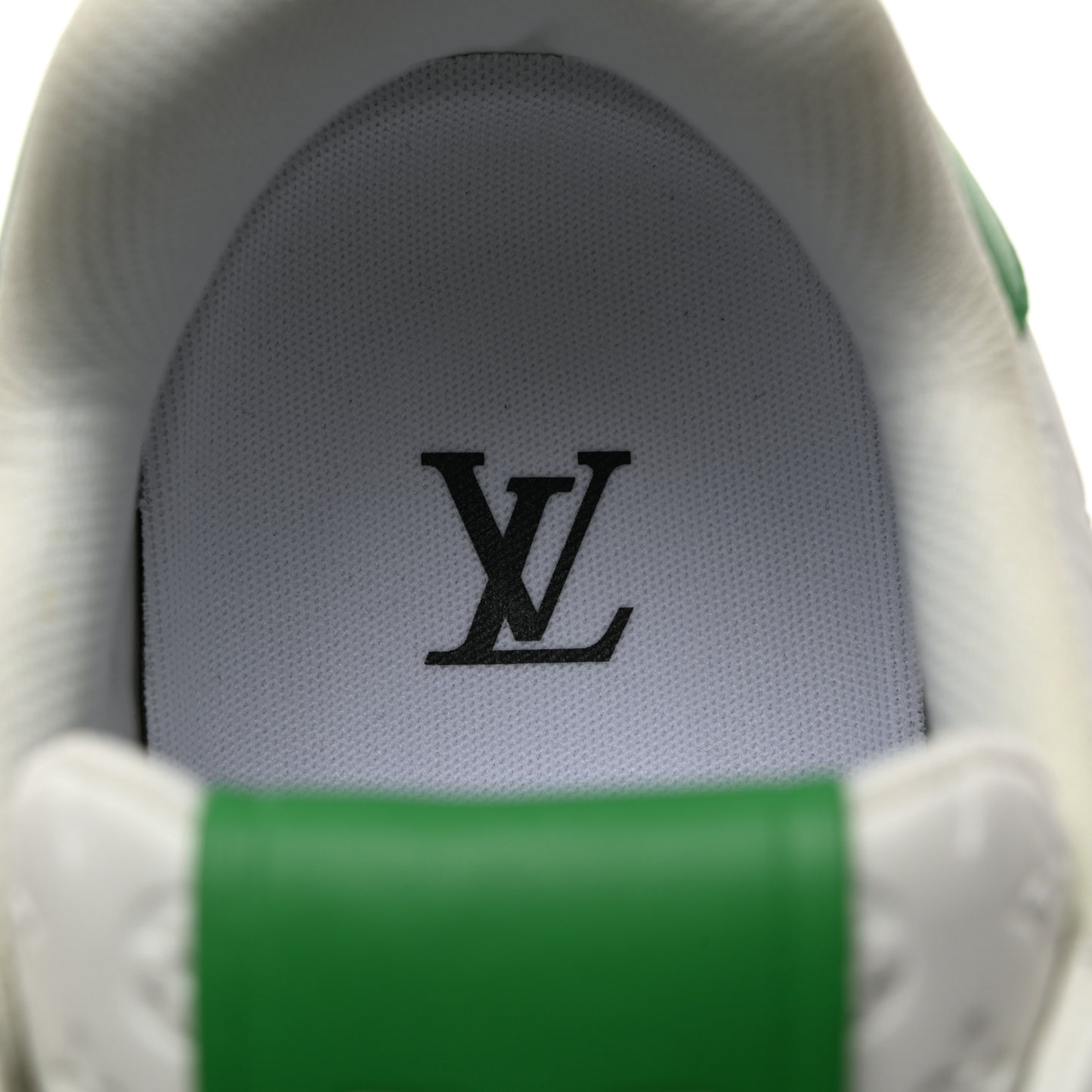 Calfskin Monogram Mens LV Trainer Sneakers 9 Green
