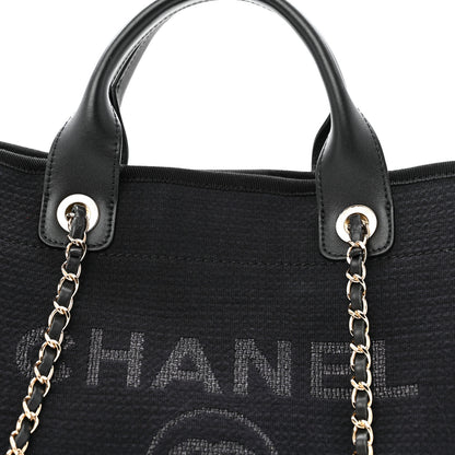 Chanel Mixed Fibers Small Deauville Tote Black 9 of 14