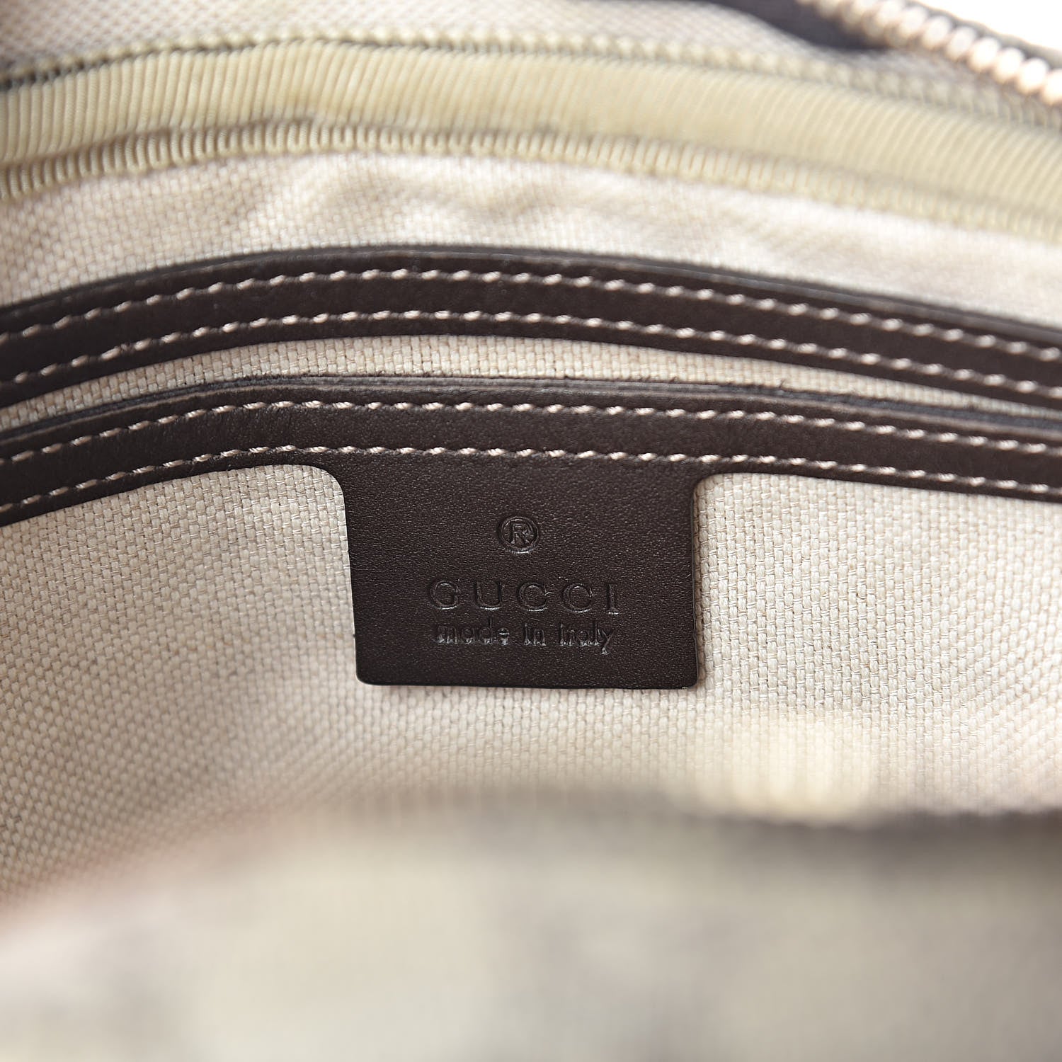 Gucci GG Plus Monogram Selleria Calfskin Medium Messenger Bag Beige Ebony Cocoa Dark Chocolate 6 of 9