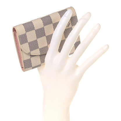 Louis Vuitton Damier Azur Rosalie Coin Purse Rose Ballerine 2 of 7