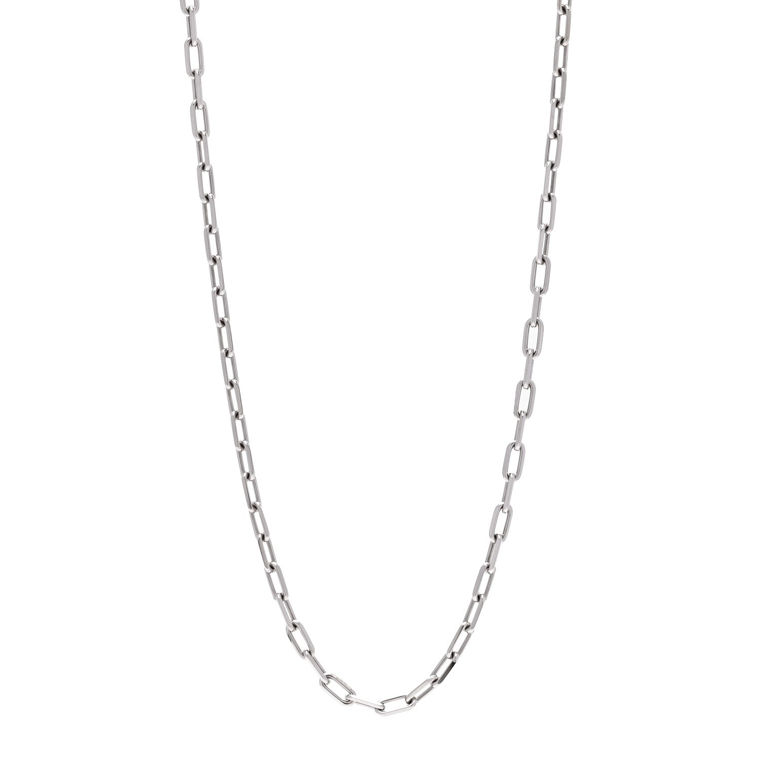 Cartier 18K White Gold Santos De Cartier Link Necklace 1 of 5