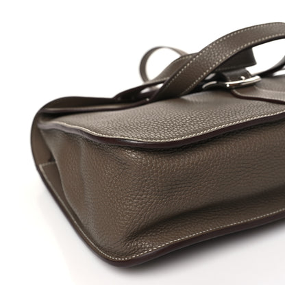 Hermes Taurillon Clemence Halzan 25 Etoupe 9 of 10