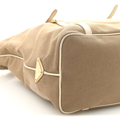 Prada Jacquard Logo Tote Corda Talco 10 of 14