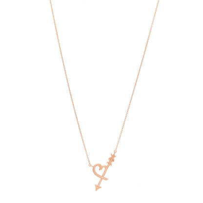 Tiffany 18K Rose Gold Paloma Picasso Heart and Arrow Pendant Necklace 1 of 7