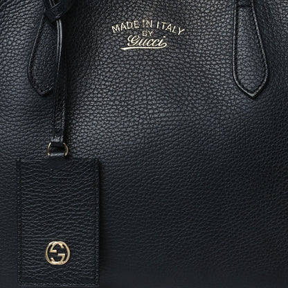 Gucci Pebbled Calfskin Small Swing Tote Black 8 of 12