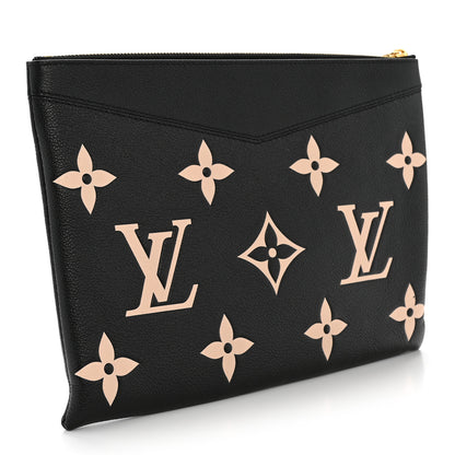 Louis Vuitton Empreinte Monogram Giant Daily Pouch Black Beige 3 of 9