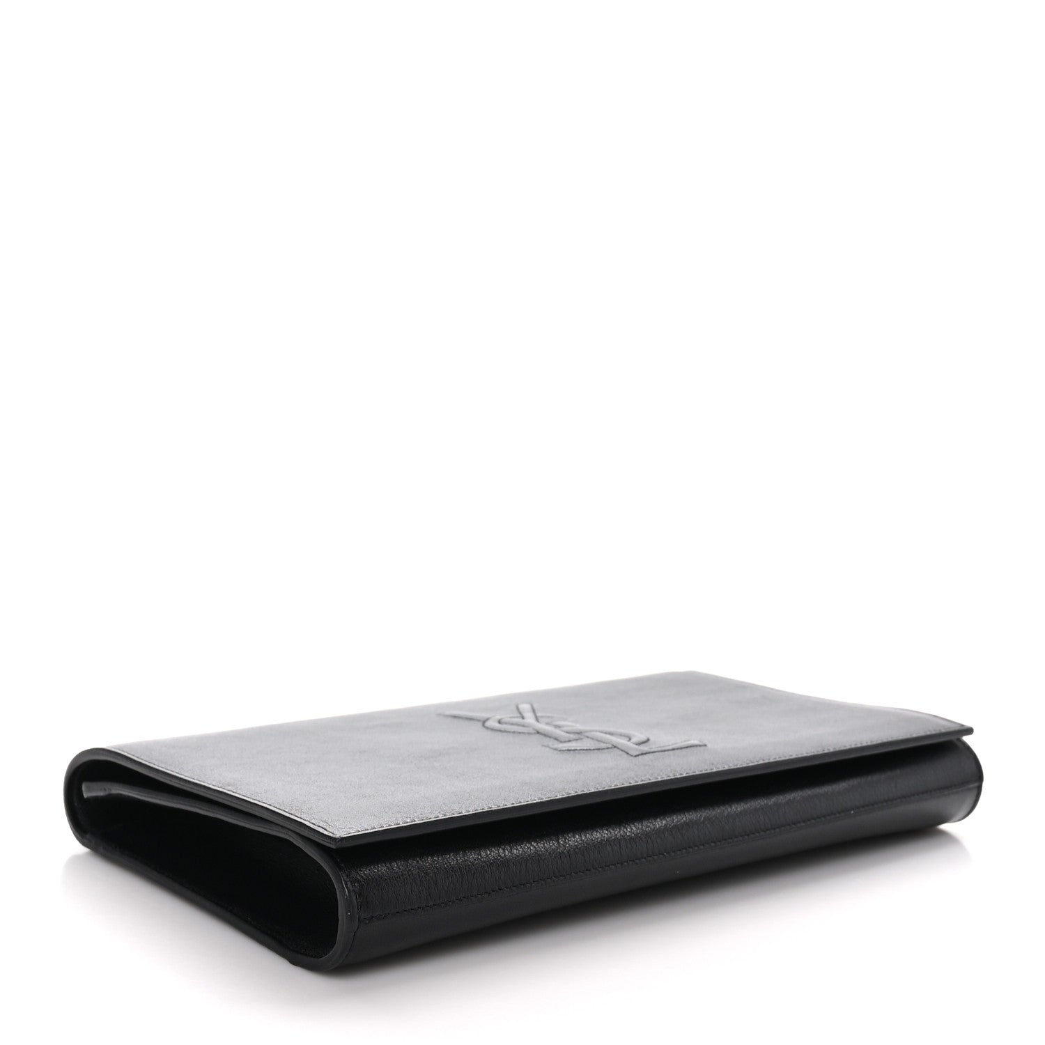 Saint Laurent Calfskin Monogram Large Belle De Jour Clutch Black 4 of 7