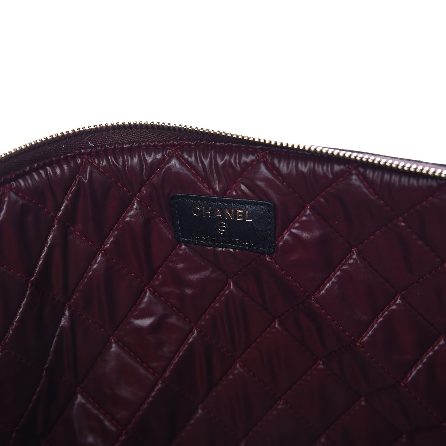 Chanel Lambskin Quilted Large Cosmetic Case Black 7 of 9