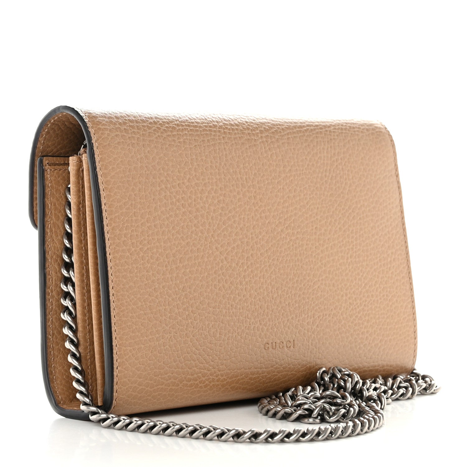 Gucci Dollar Calfskin Crystal Mini Dionysus Chain Wallet Natural Tan Black Diamond 3 of 11