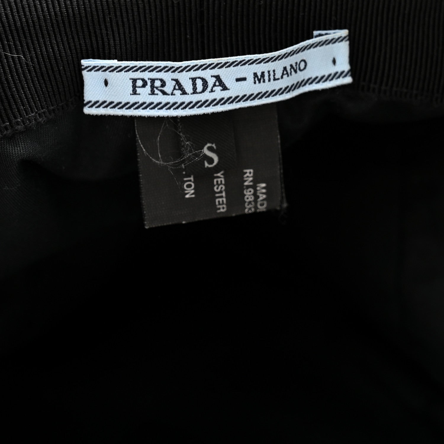 Prada Shetland Chevron Racing Logo Womens Bucket Hat S Brown Multicolor 8 of 8