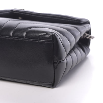 Saint Laurent Calfskin Y Quilted Monogram Small Loulou Chain Satchel Black 8 of 9