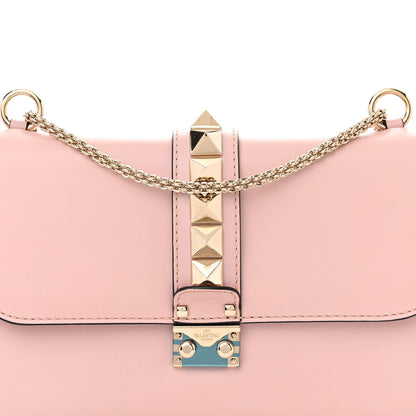 Valentino Garavani Vitello Medium Glam Lock Rockstud Flap Water Rose 7 of 11
