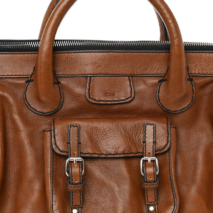 Chloe Calfskin Edith Satchel Ecureil Brown 7 of 9