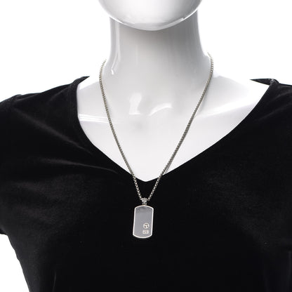 David Yurman Sterling Silver Black Onyx Dog Tag Necklace 2 of 5