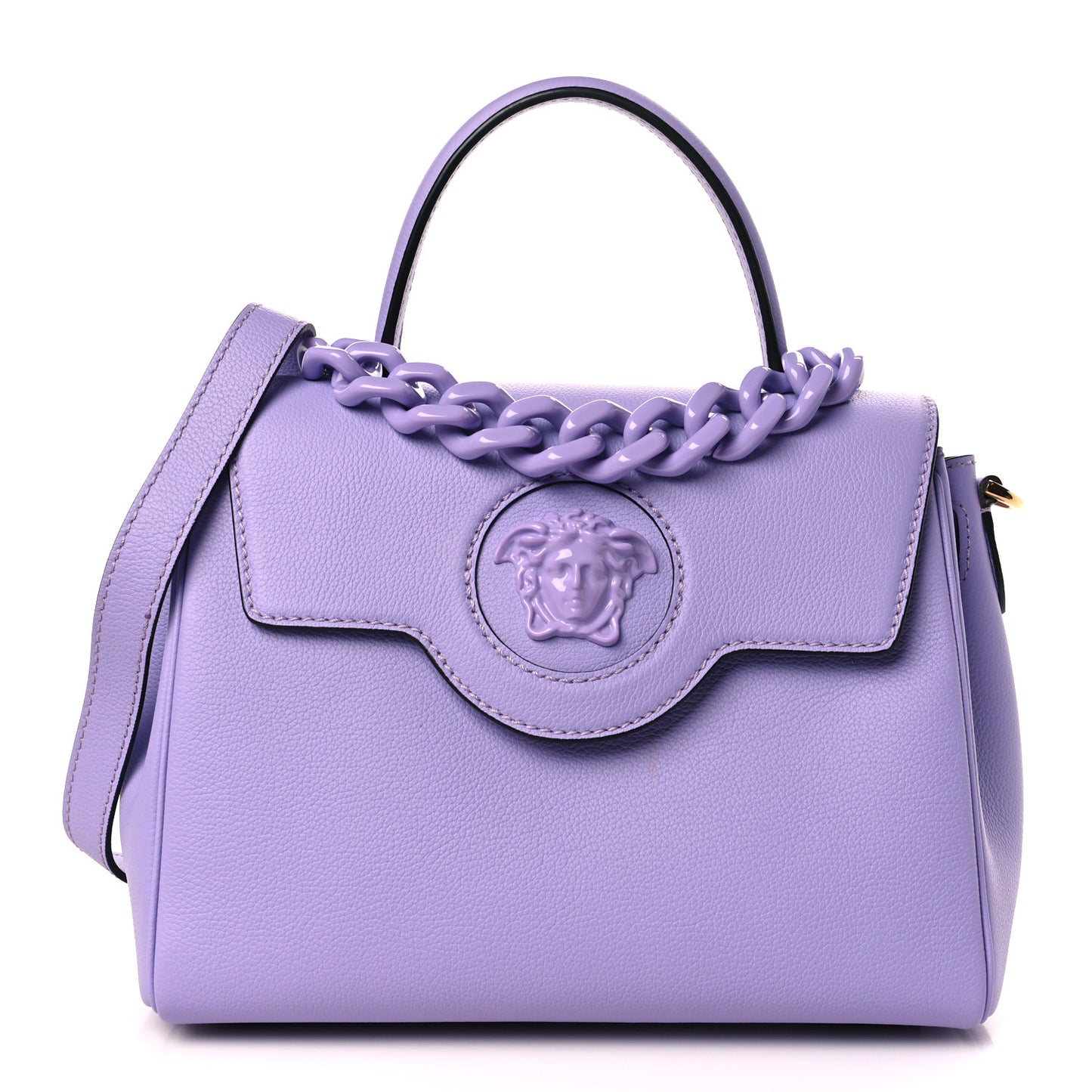 Grained Calfskin Medium La Medusa Bag Lilac