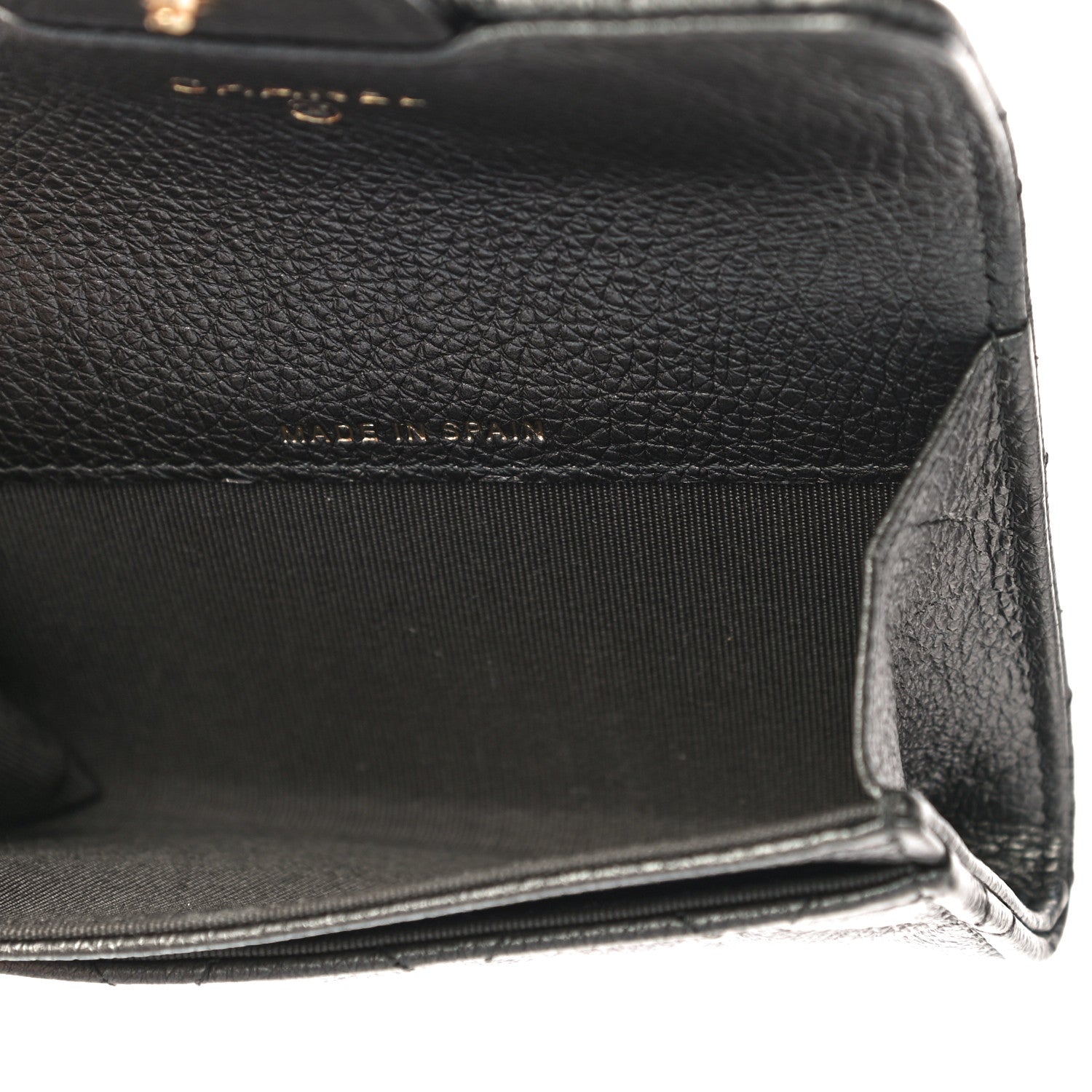 Chanel Metallic Calfskin Quilted Reissue Flap Card Holder Charcoal 5 of 12