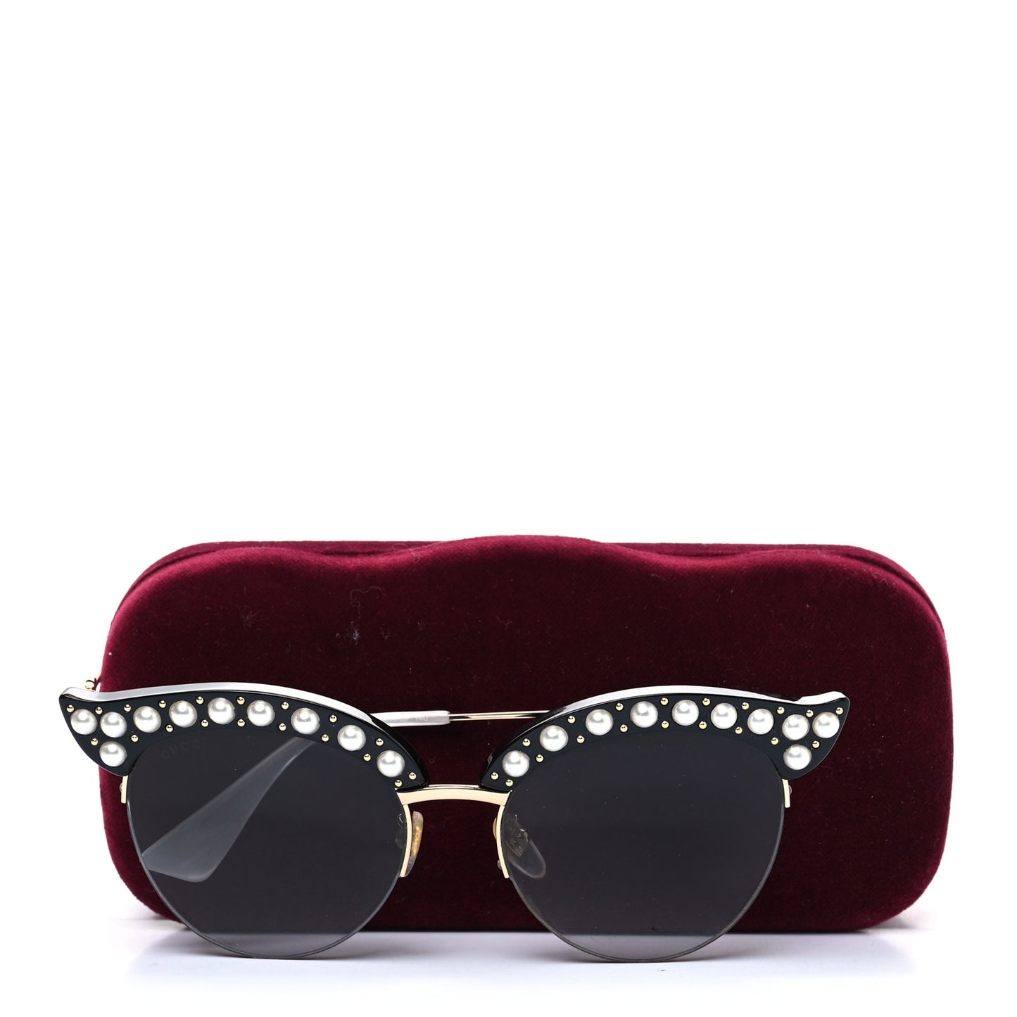 Pearl Cat Eye Sunglasses GG0212S Black